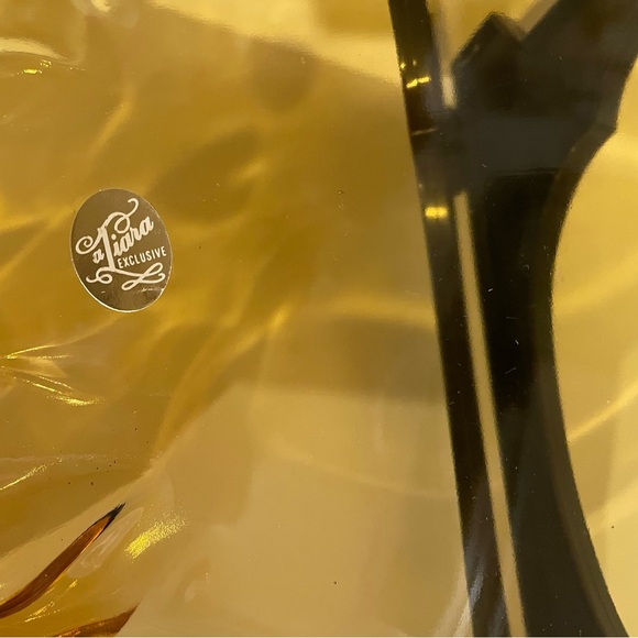 Vintage Tiara Amber glass pig platter plates and cups - Picture 4 of 4